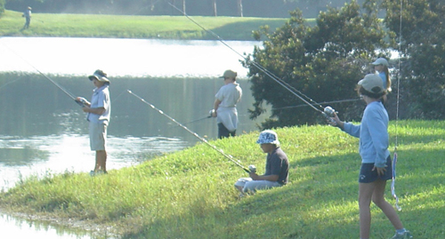 kids fishing